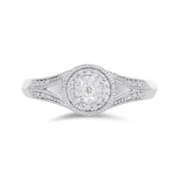 Sterling Silver Promise Ring 0.09CTW