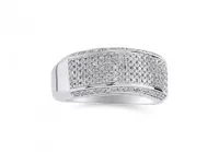 10K White Gold Diamond Band