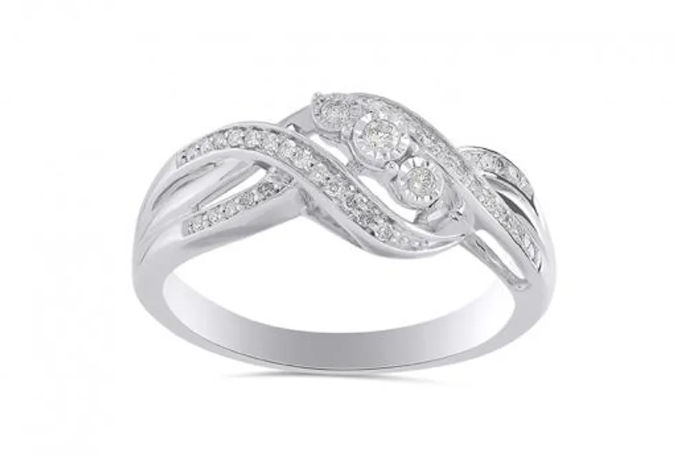 Sterling Silver Diamond Ring