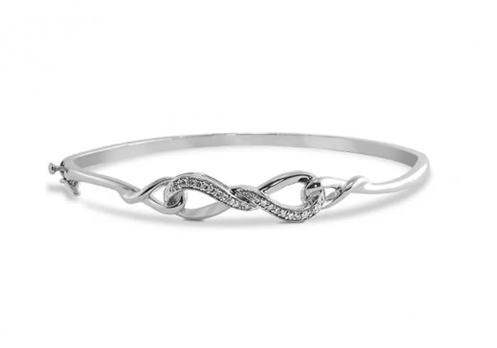 Sterling Silver Infinity Bangle