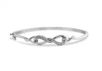 Sterling Silver Infinity Bangle