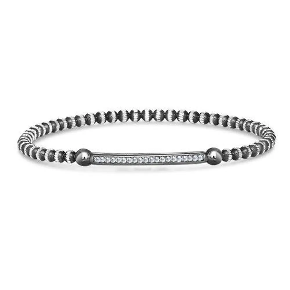 1 Row Gray Bracelet Channel Bar