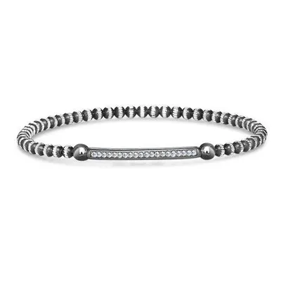 1 Row Gray Bracelet Channel Bar