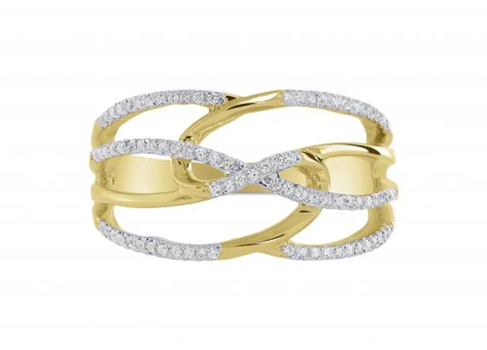 10K Yellow Gold 0.23CTW Diamond Fashion Ring