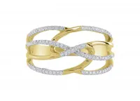 10K Yellow Gold 0.23CTW Diamond Fashion Ring