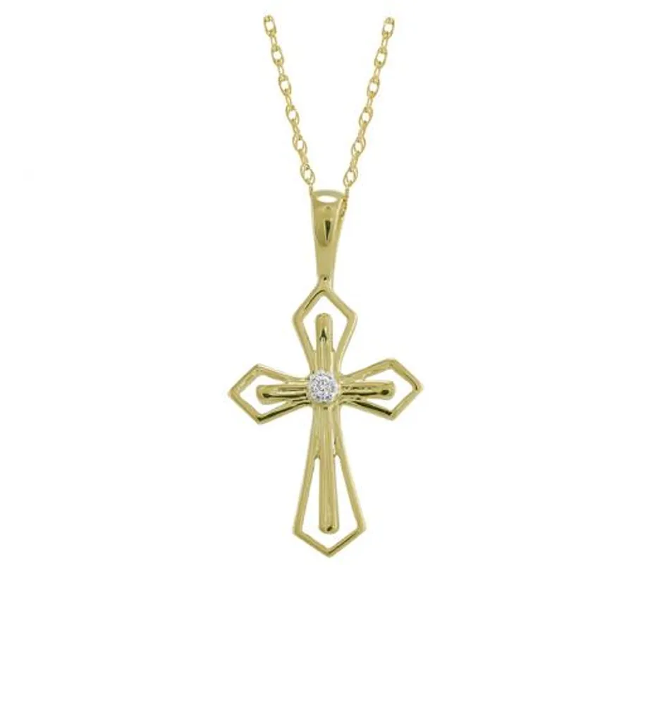 10K Gold Cross Pendant