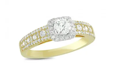 Glacier Fire Canadian Diamond 0.70CTW Yellow Gold Bridal Ring