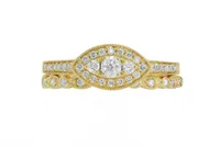 14K Yellow Gold 0.46CTW Bridal Set