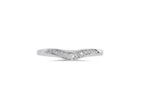 14K White Gold Contour Band