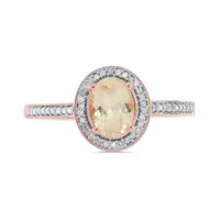 10K Rose Gold Diamond & Morganite Ring