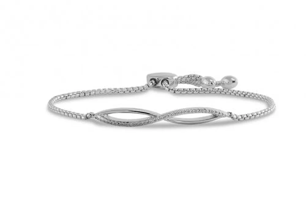 Sterling Silver Infinity Adjustable Bracelet