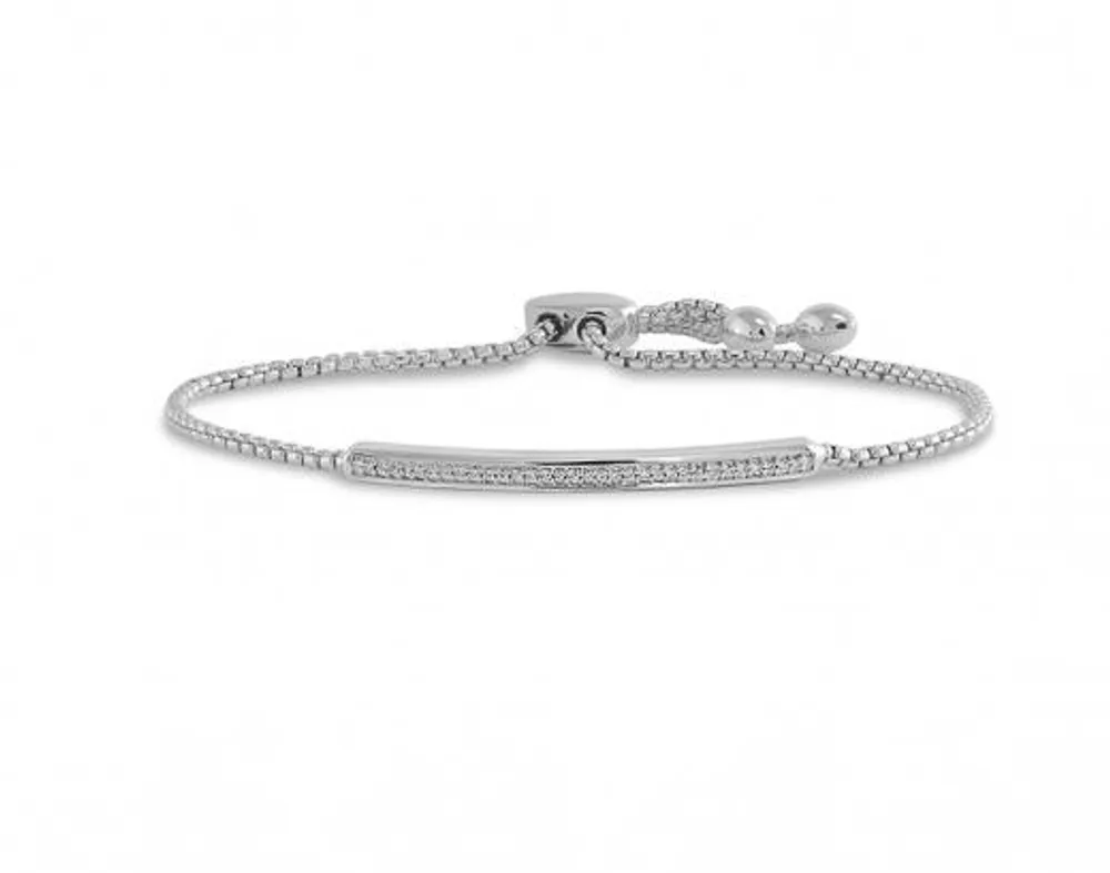 Sterling Silver Bar Adjustable Bracelet