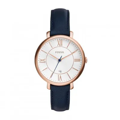 Fossil Women's Jacqueline Navy Leather Watch