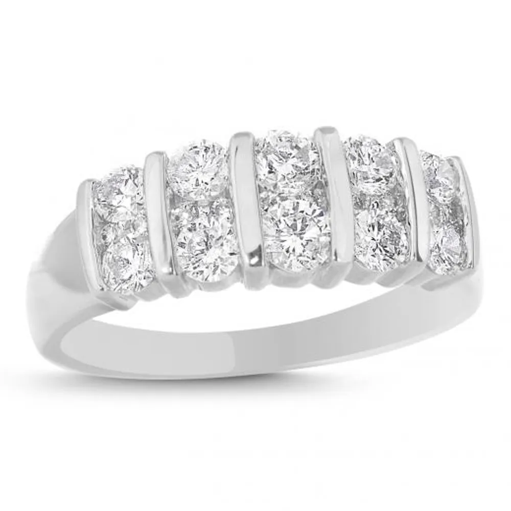 14K White Gold 1.00CTW Diamond Anniversary Band