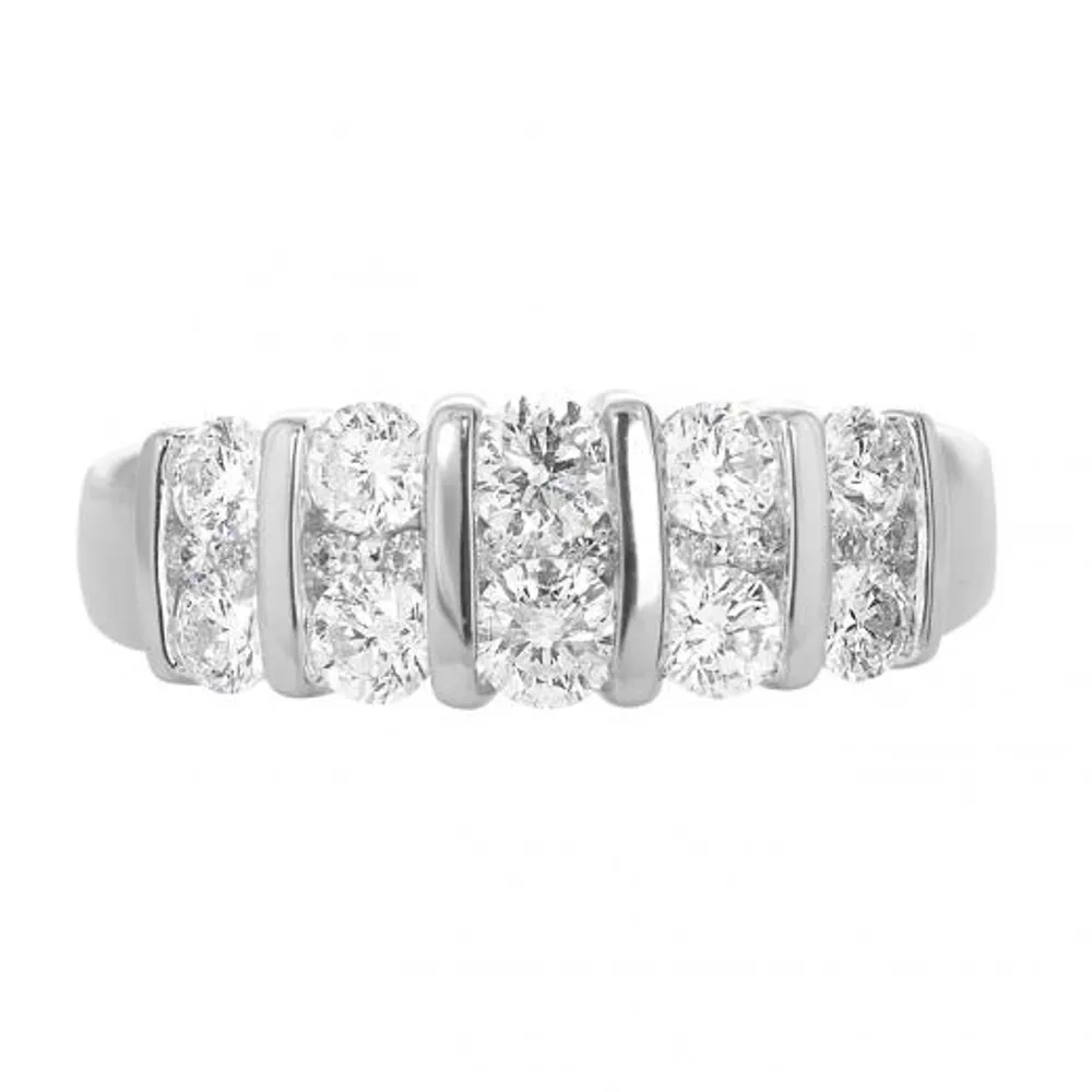 14K White Gold 1.00CTW Diamond Anniversary Band