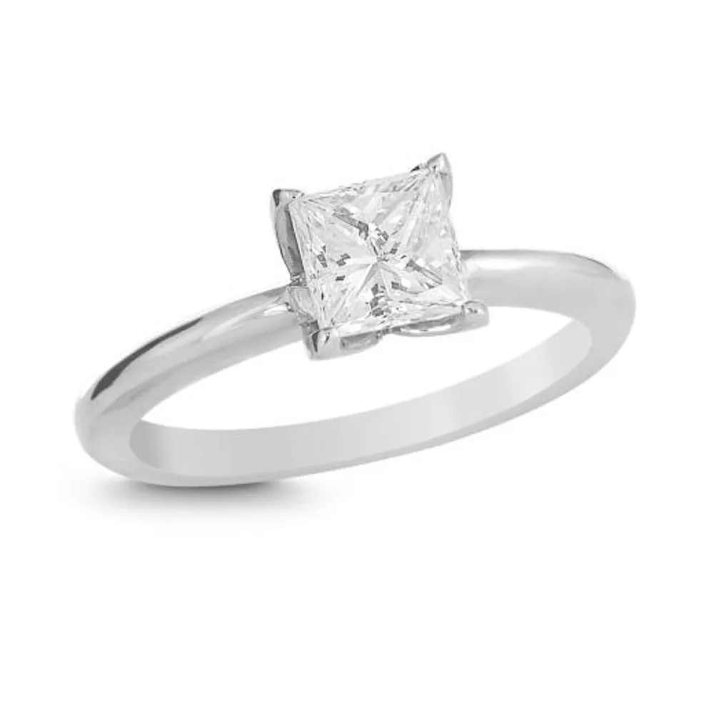 Glacier Fire 14K White Gold 1.00CT Princess Cut Solitaire