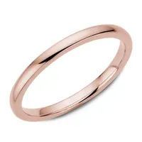 14K Rose Gold 2mm Comfort Fit Wedding Band Size 7