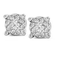 White Gold 0.19CTW Diamond Studs