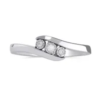 10K White Gold Promise Ring 0.05CTW