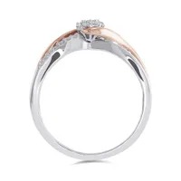 10K White & Rose Gold 0.19CTW Diamond Fashion Ring