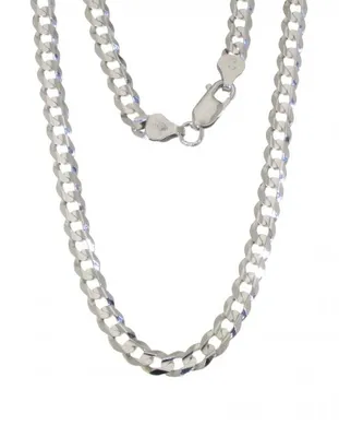 Sterling Silver 24" 5.9mm Concave Curb Chain