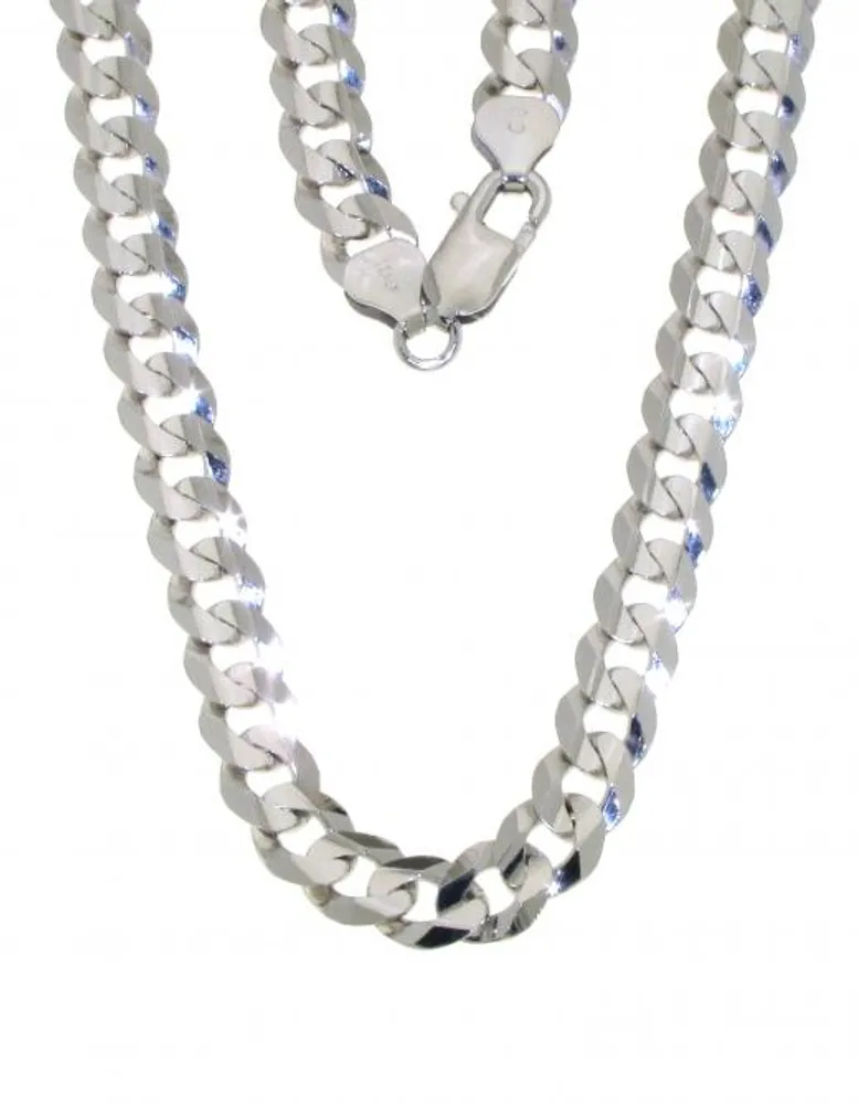 Sterling Silver 20" 8mm Concave Curb Chain