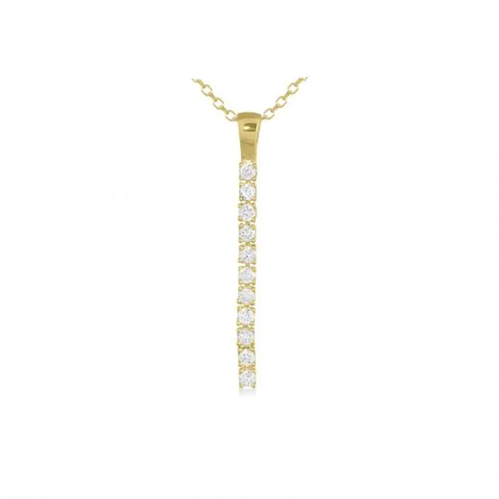 Line of Love 0.19CTW Diamond Pendant