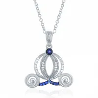 Enchanted Disney Cinderella Carriage 0.10CTW Pendant