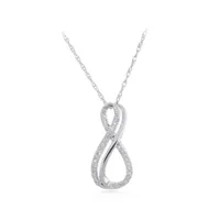 White Gold 0.10CTW Infinity Pendant