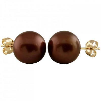 Large Freshwater Pearl Stud Earrings