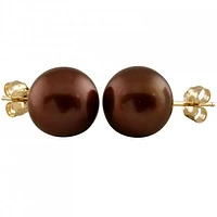 Large Freshwater Pearl Stud Earrings