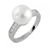 Cubic Zirconia Pearl Ring