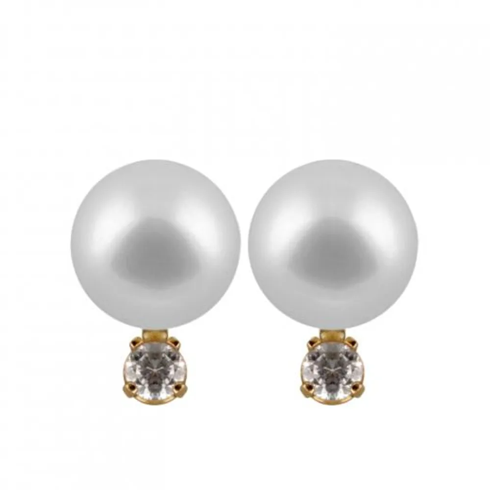 Diamond Accented Akoya Earrings