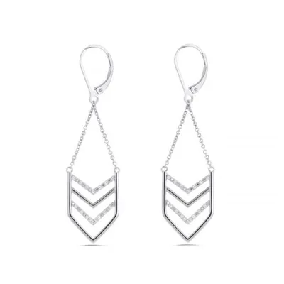 Sterling Silver 0.10CTW Fashion Earrings