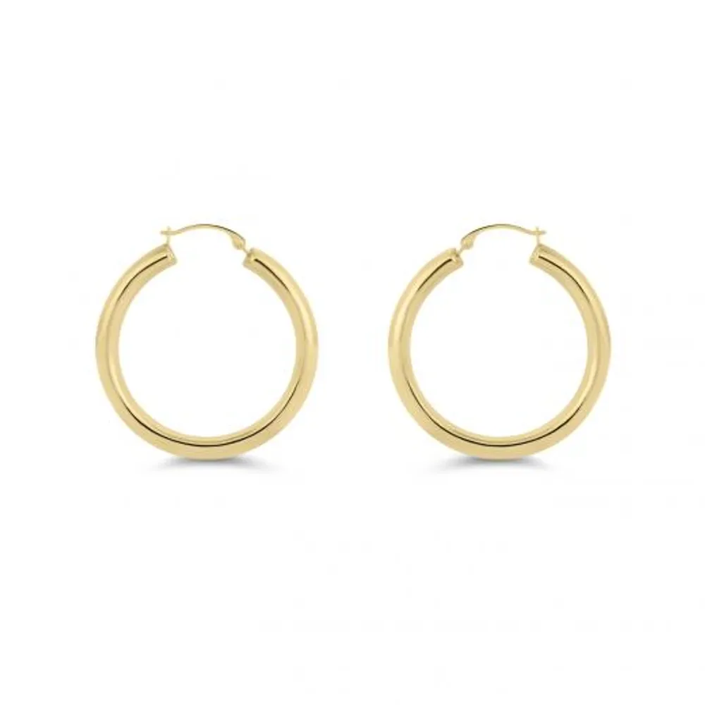 14K Yellow Gold Hoop Earrings