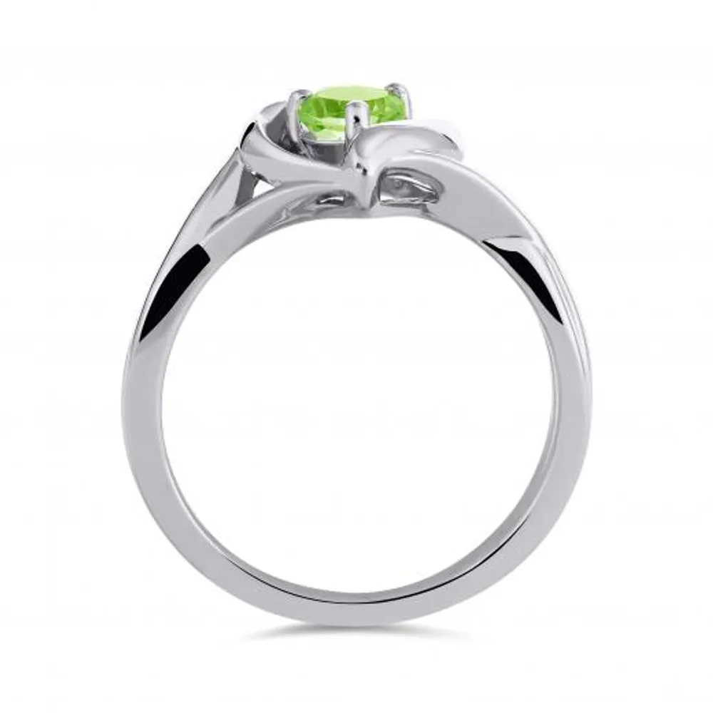 Sterling Silver Peridot Heart Ring