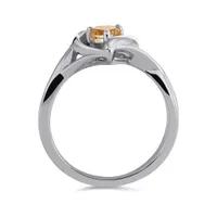 Sterling Silver Citrine Heart Ring