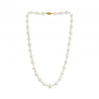 14K Yellow Gold Freshwater Pearl Necklace 5mm/9mm