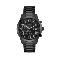 Guess Men's Brushed and Polished Black Ionic Steel Bracelet and Dial Watch
