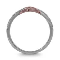 10K White & Rose Gold 0.06CTW Promise Ring