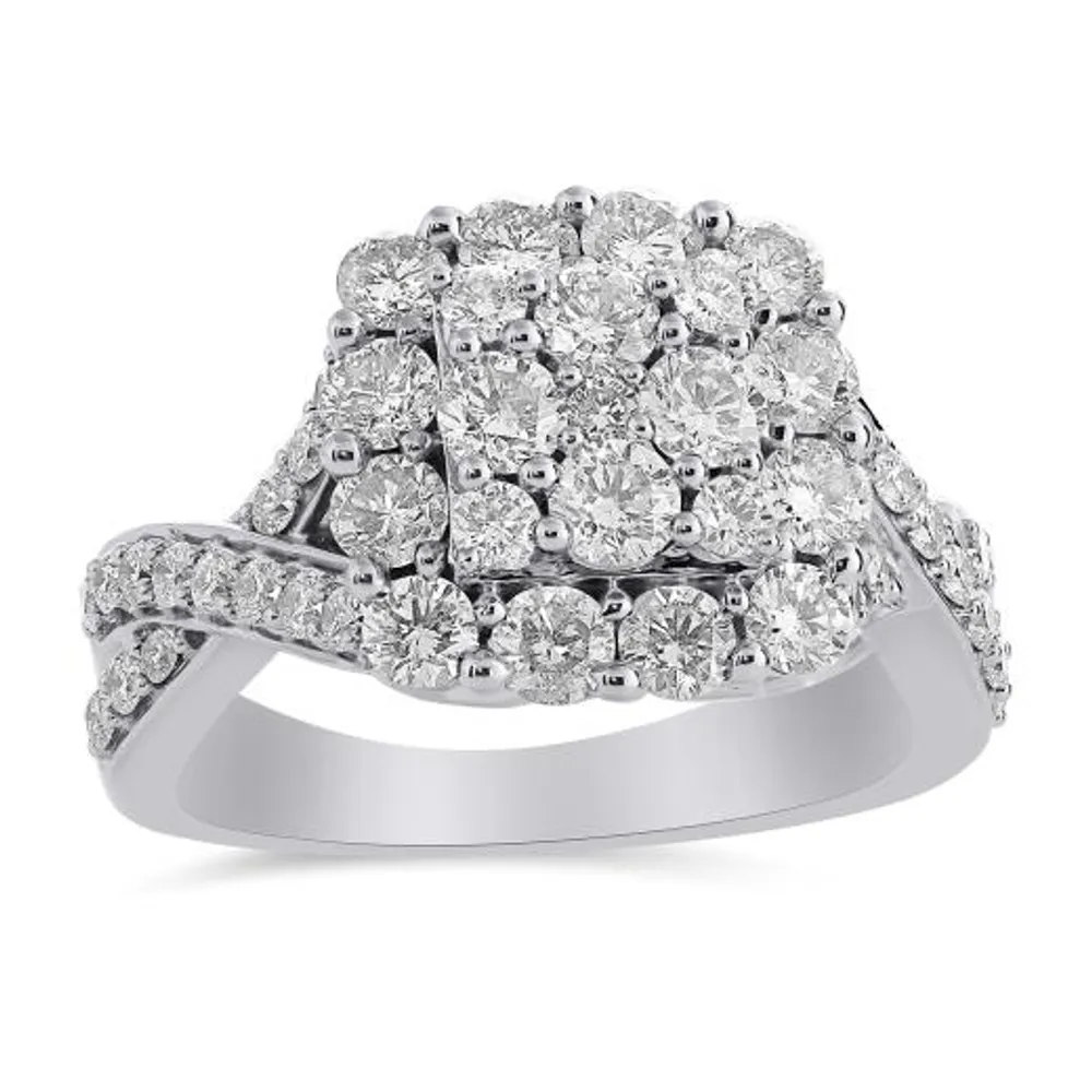 14K White Gold 2.00CTW Diamond Ring