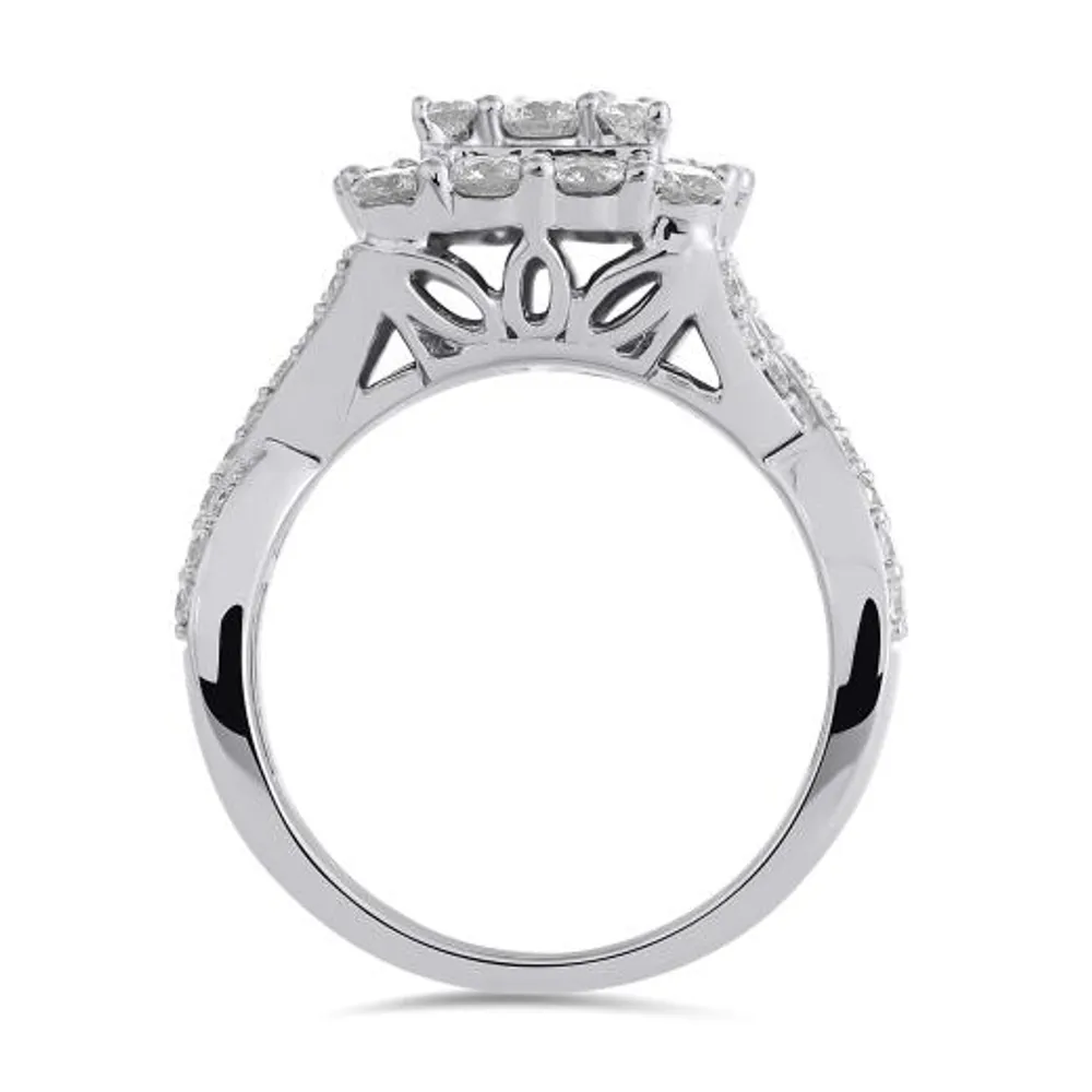 14K White Gold 2.00CTW Diamond Ring