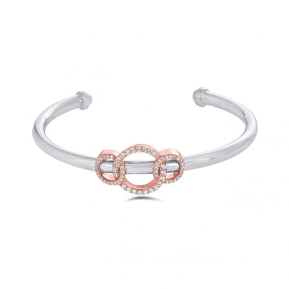 Sterling Silver Cubic Zirconia Bangle