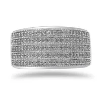 Sterling Silver 0.45CTW Diamond Fashion Ring