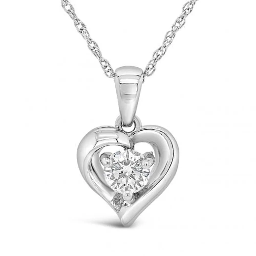 Sterling Silver Topaz Heart Pendant