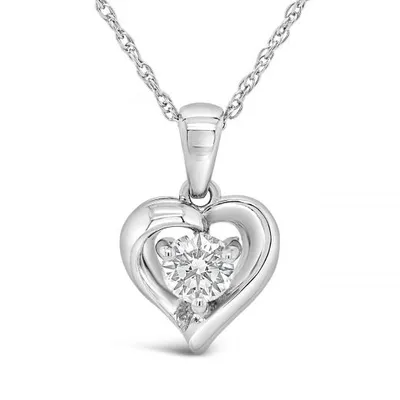 Sterling Silver Topaz Heart Pendant