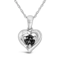 Sterling Silver Sapphire Heart Pendant