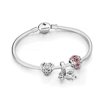 Sterling Silver Be Mine Cupid Bracelet