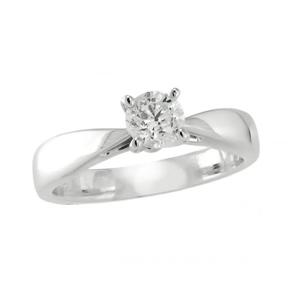 14K White Gold Serenade 0.58CT Solitaire Engagement Ring