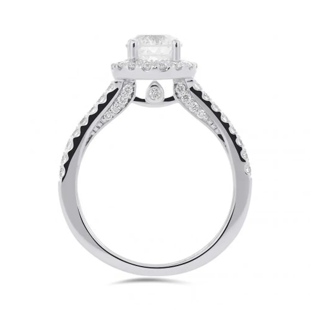 14K White Gold Blossom 1.41CTW Bridal Ring